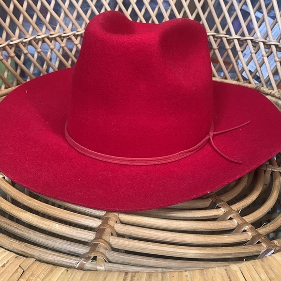 Free people x Wyeth blaze rancher hat one size red main image 11